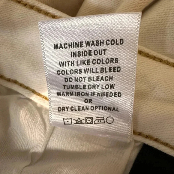 Flying Monkey White Distressed Jeans w/ Tan Stitching - Picture 15 of 16